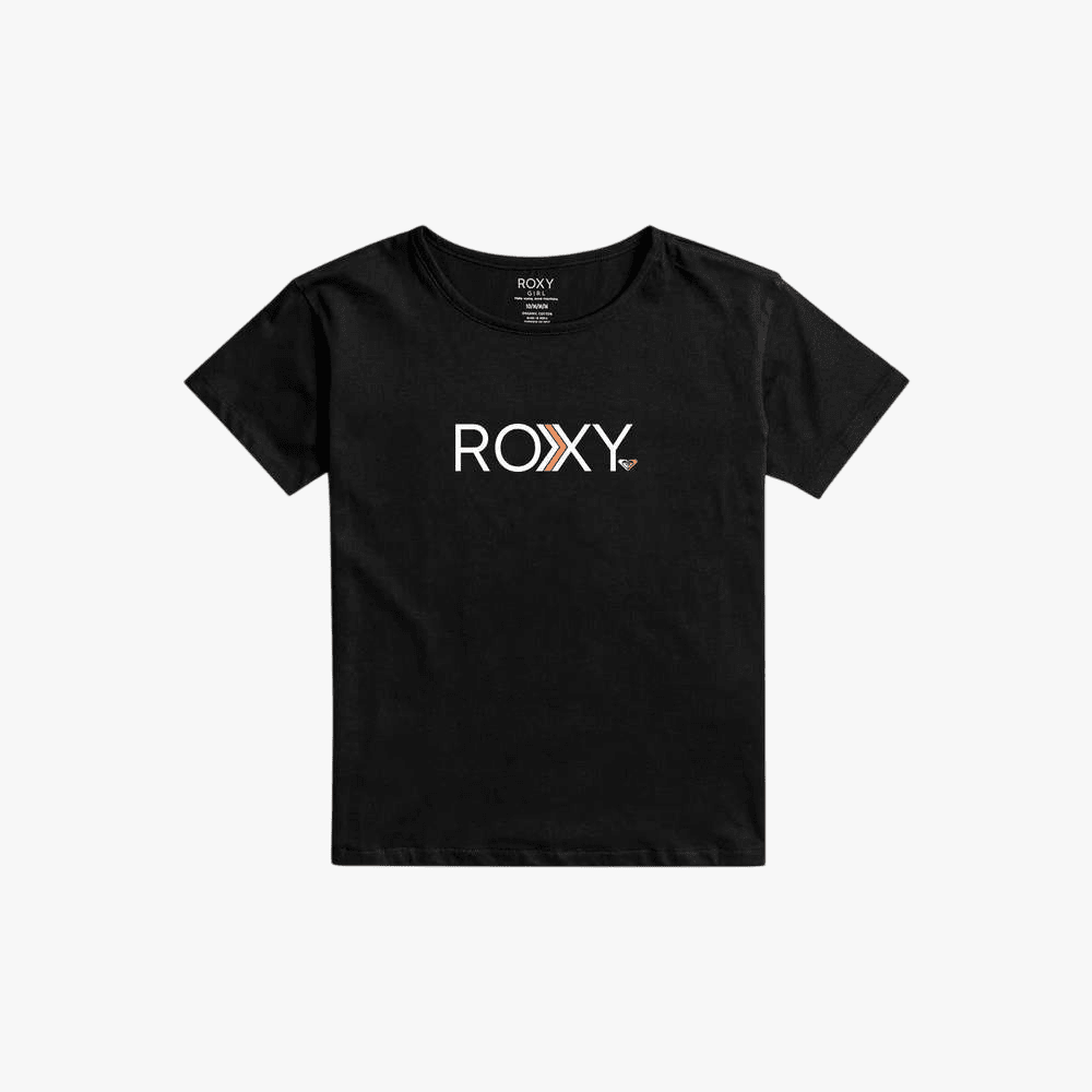 Roxy Girls Star Down Arrow Short Sleeve Tee Black | Roxy