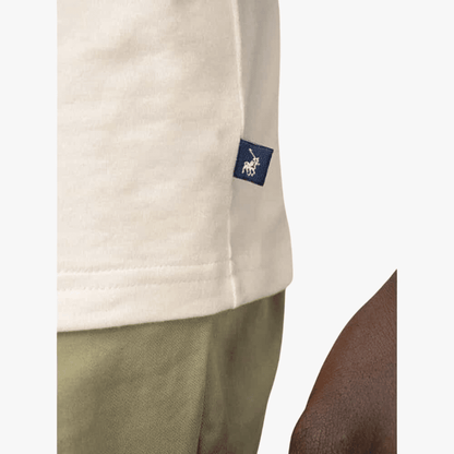 Polo Mens Distorted Printed Short Sleeve Tee Off White | Polo
