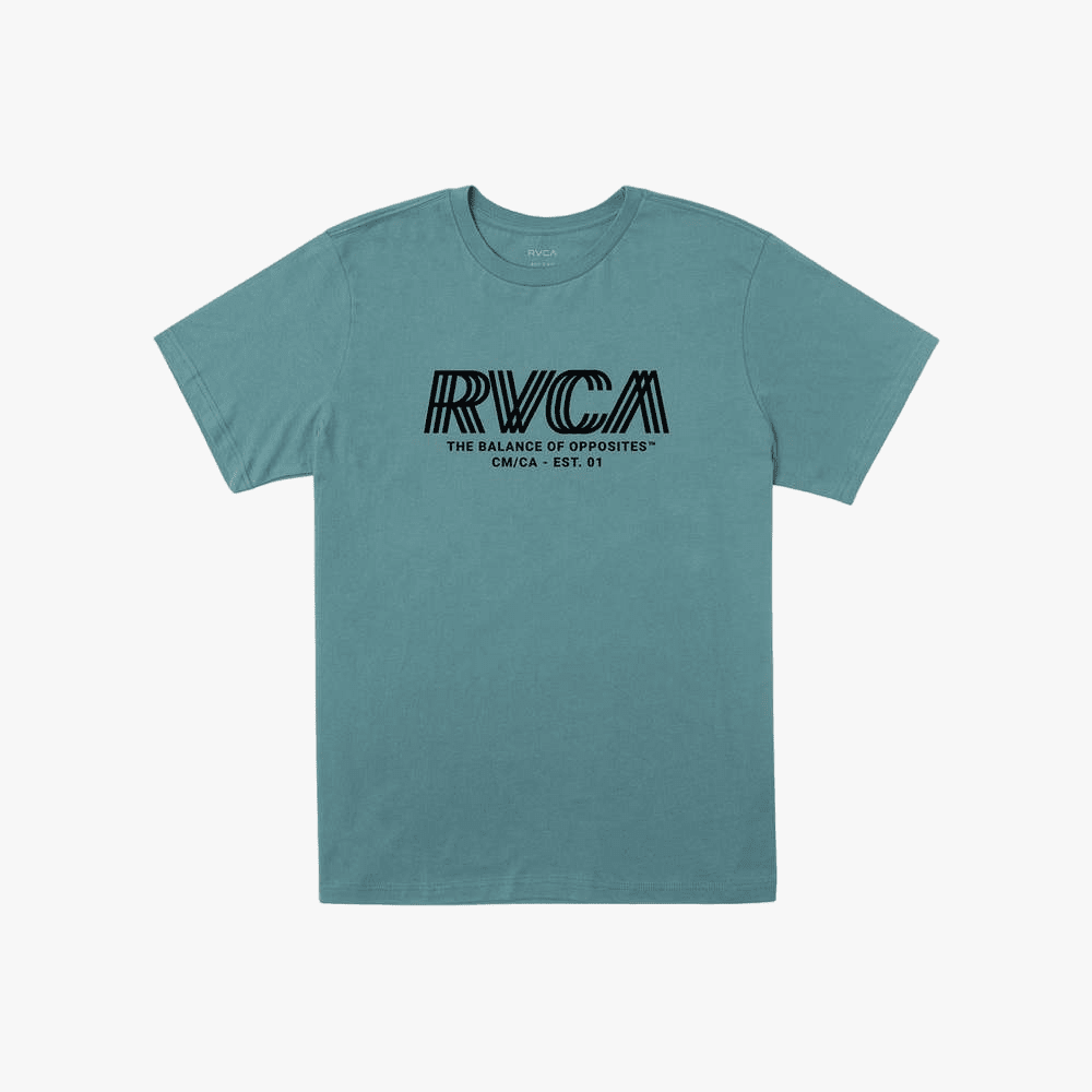 Rvca Mens Copy Short Sleeve Tee Pine Grey | Rvca