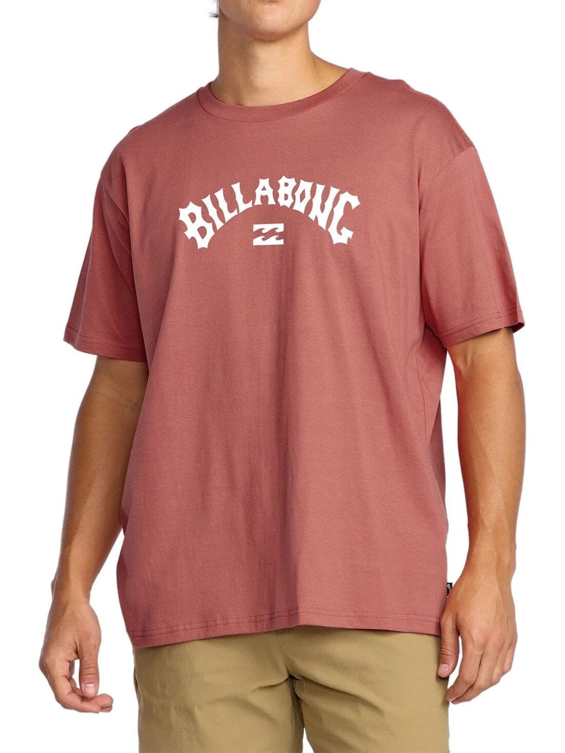 Billabong Mens Arch Wave Short Sleeve Tee Fired Red | Quiksilver