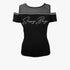 Sissy Boy Fashion Mesh Cold Shoulder Short Sleeve Top Black | Sissy Boy