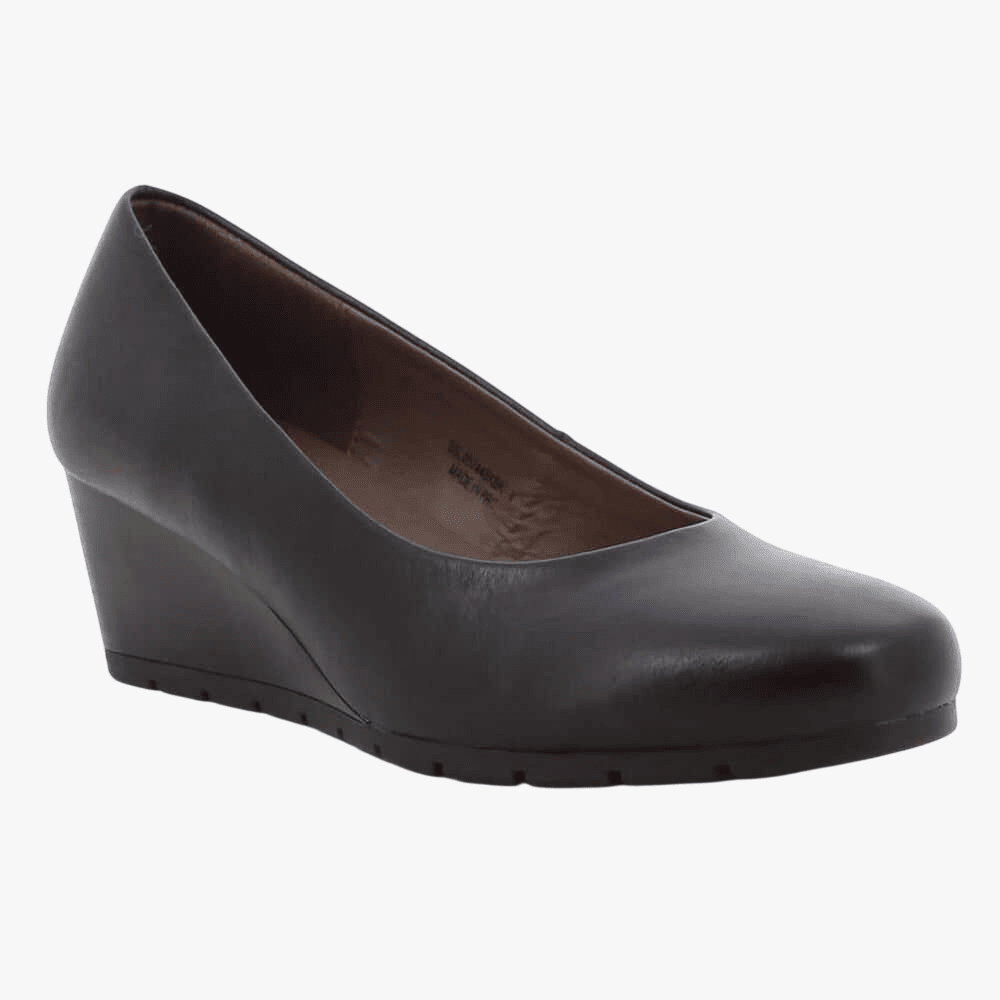 Hush Puppies Womens Soft Mihewi Wedge Shoe Black | Hush Puppies