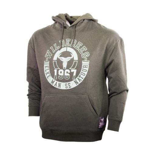 Wildebees Mens Printed Fleece Hoody Fatigue Melange | Wildebees