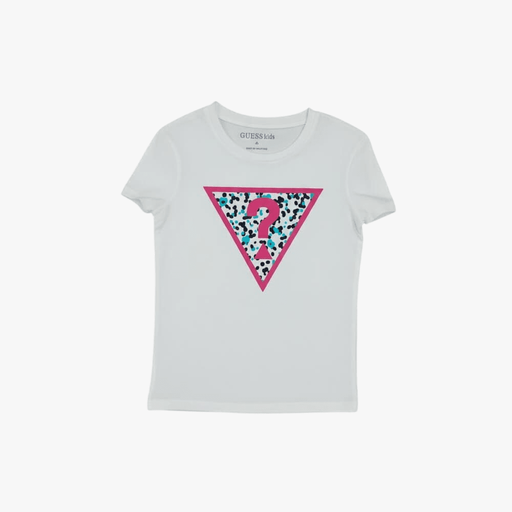 Guess Girls Tri Heart Tee White | Guess