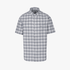 Pringle Mens Samual Oxford Check Short Sleeve Shirt Blue | Pringle