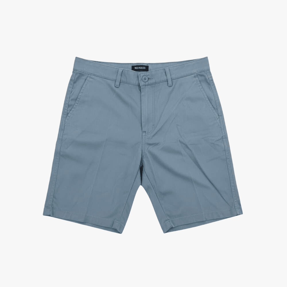No Rules Mens Stretch Chino Shorts Trooper Blue | No Rules