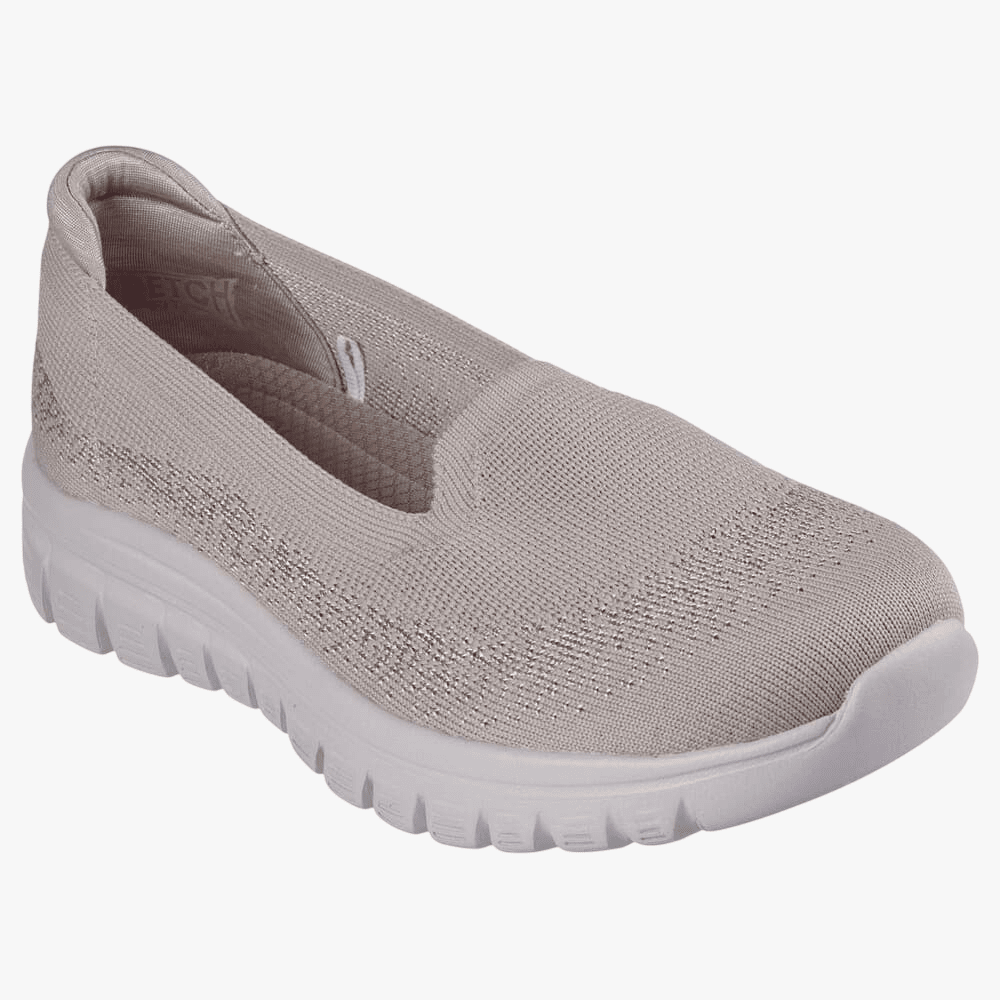 Skechers Womens Graceful Sneaker Taupe | Skechers