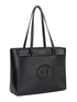 Elle Embossed Tote Handbag Black | Elle