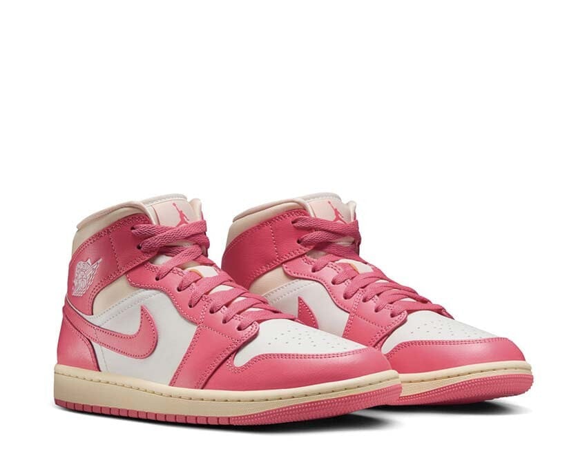 Nike Womens Air Jordan 1 Mid Sneaker Sail Pink