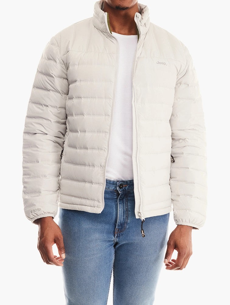 Jeep Mens Down Puffer Jacket Grey