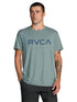 Rvca Mens Big Logo Red Stitch Short Sleeve Tee Lead | Rvca