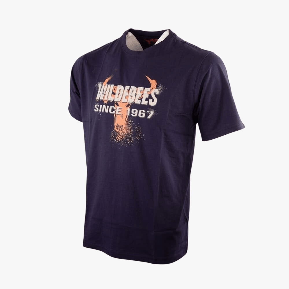 Wildebees Mens Scattered Logo Tee New Navy | Wildebees