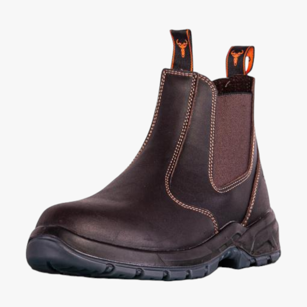 Wildebees Mens Krokodil Chelsea Boot Brown