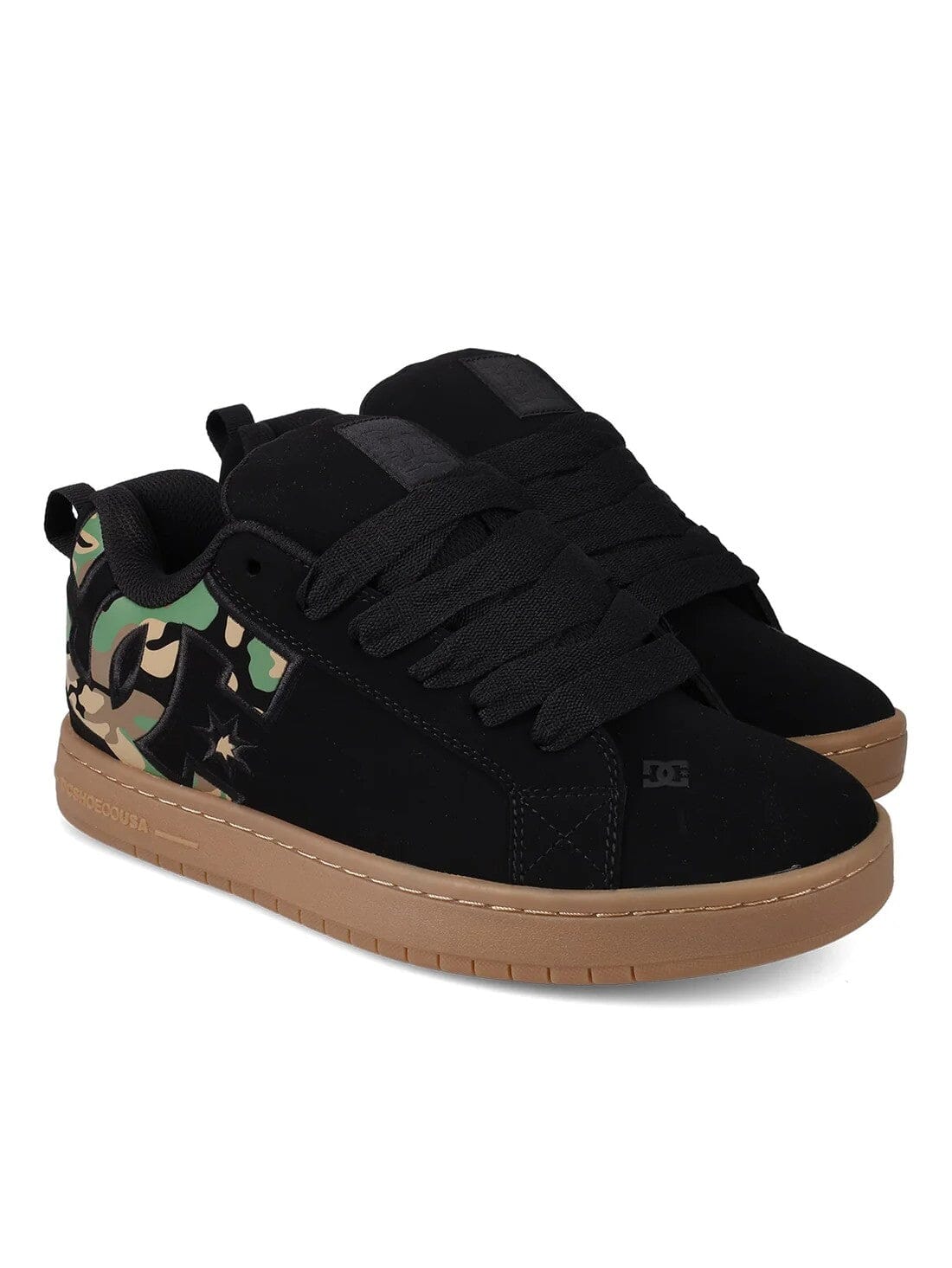 Dc Mens Court Graffik Sneaker Black Black Gum | DC