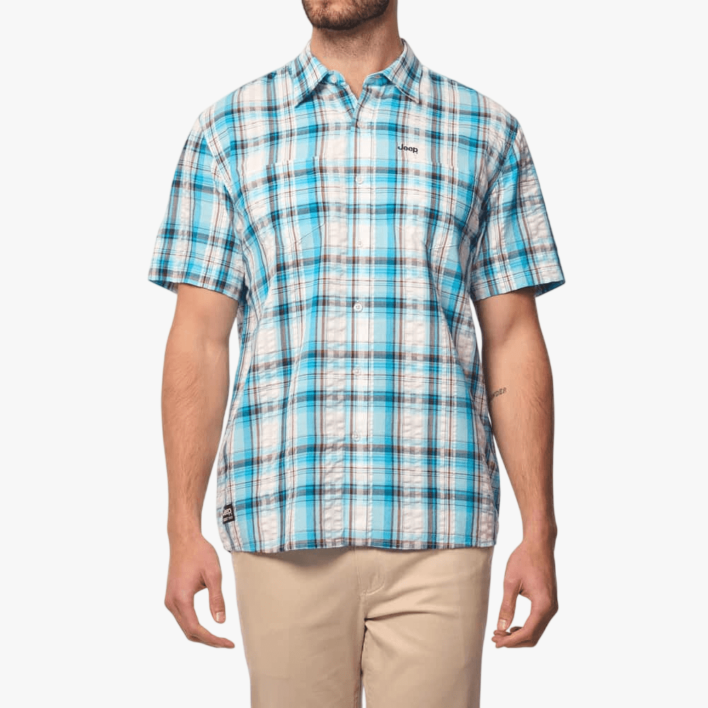 Jeep Mens Yd Short Sleeve Check Shirt Multi | Jeep