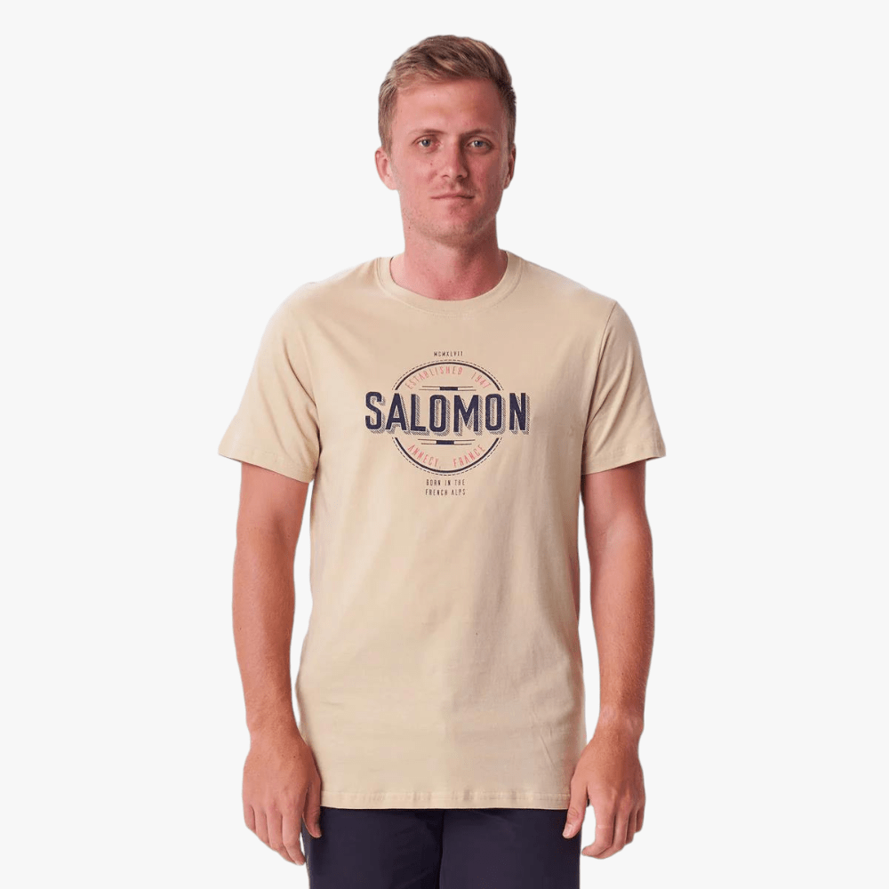 Salomon Mens Eden Short Sleeve Tee Oatmilk | Salomon