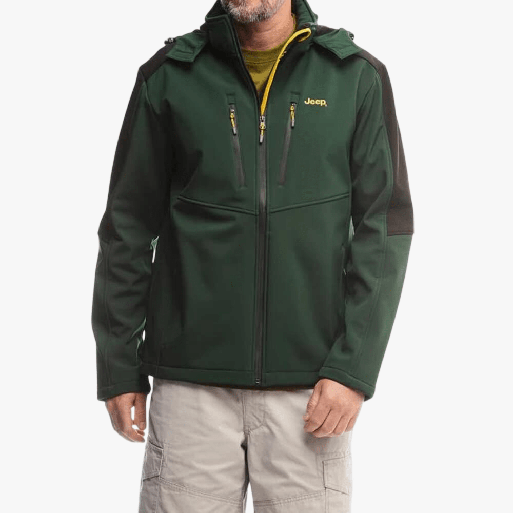 Jeep Mens Supporters Softshell Jacket Green