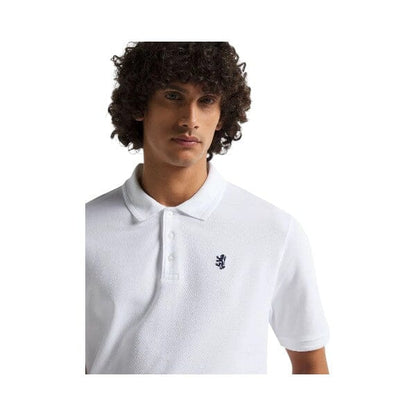 Pringle Mens Core Austyn Pima Pique Short Sleeve Golfer White | Pringle