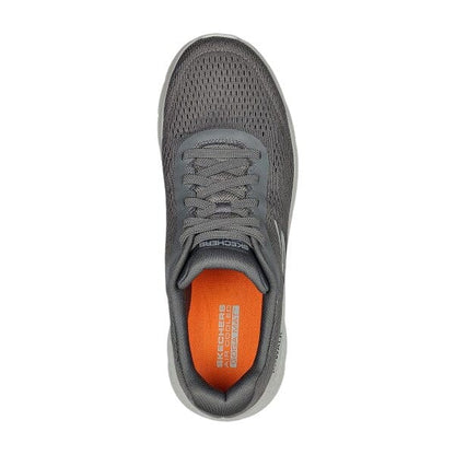 Skecher Mens Go Flex Lace Up Sneaker Gray Charcoal | Skechers