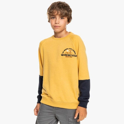 Quiksilver Boys Open Spot Crew Sweater Yellow | Quiksilver