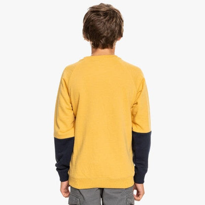 Quiksilver Boys Open Spot Crew Sweater Yellow | Quiksilver
