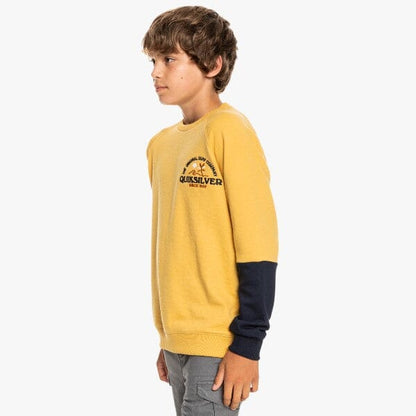 Quiksilver Boys Open Spot Crew Sweater Yellow | Quiksilver