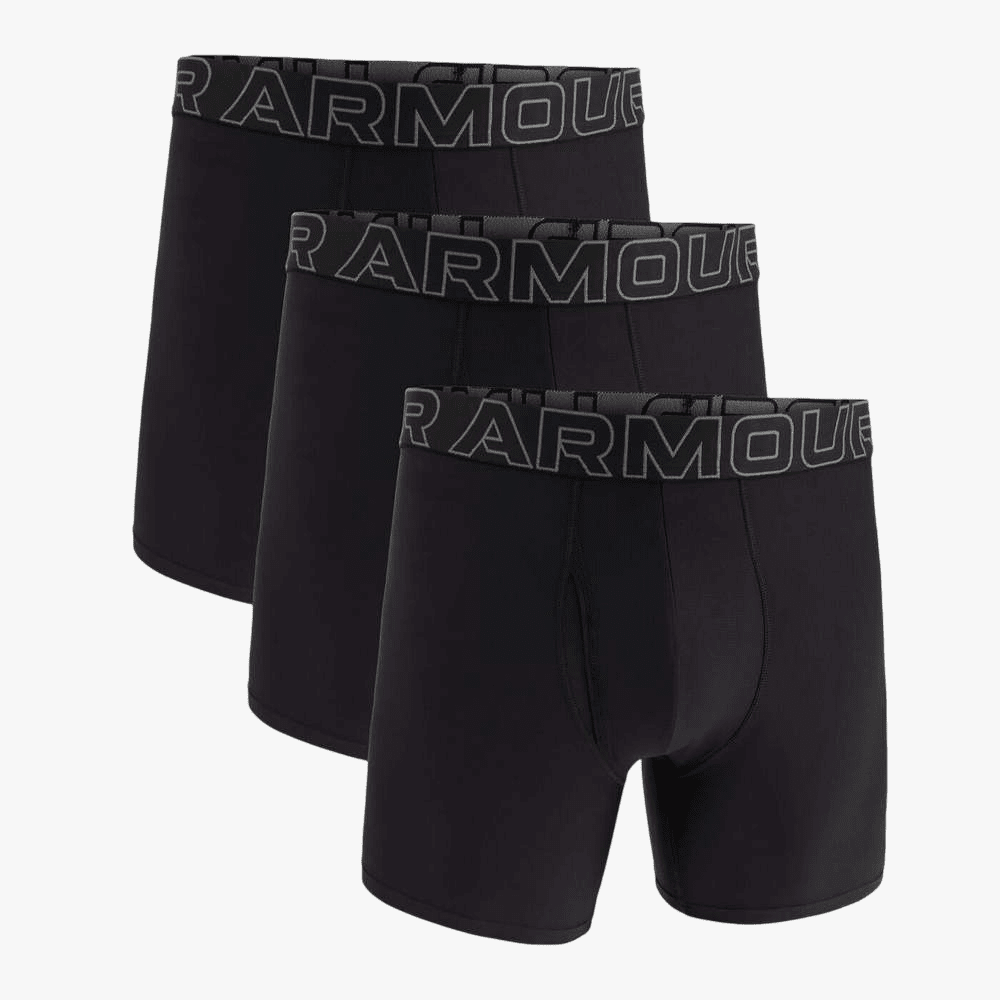 Under Armour Mens Tech 6" Print Solid Boxer Brief Print Solid 001 Black | Under Armour