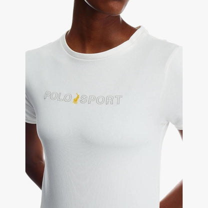 Polo Womens Pam Embroid Short Sleeve Tee Ecru Polo