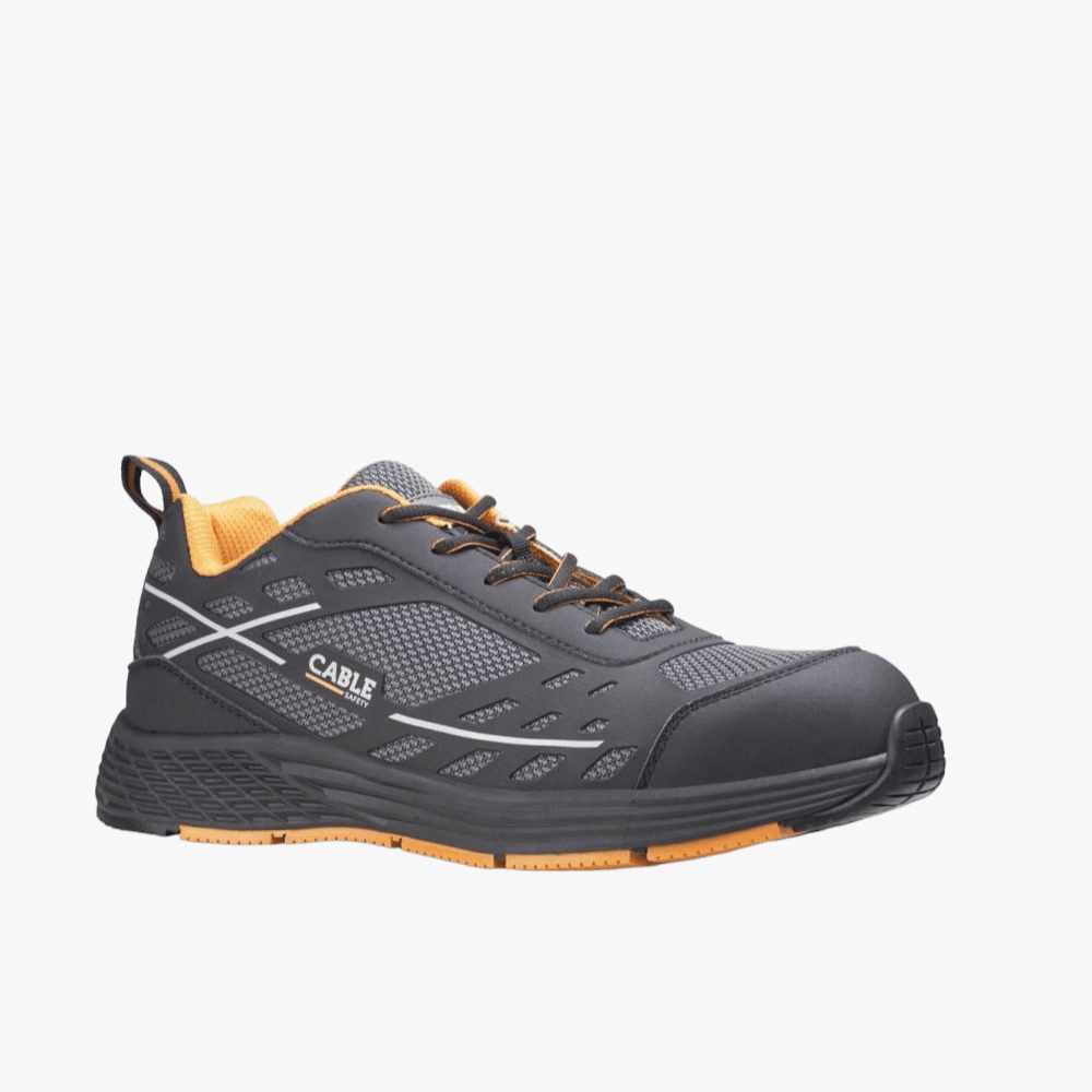 Cable Safety Mens Zircon Safety Shoe Black Orange | Cable Safety