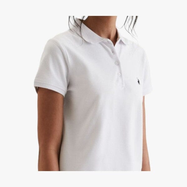 Polo Women Margot Small Pony Stretch Short Sleeve Golfer White | Polo