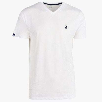 Polo Mens V-Neck Short Sleeve Tee White | Polo