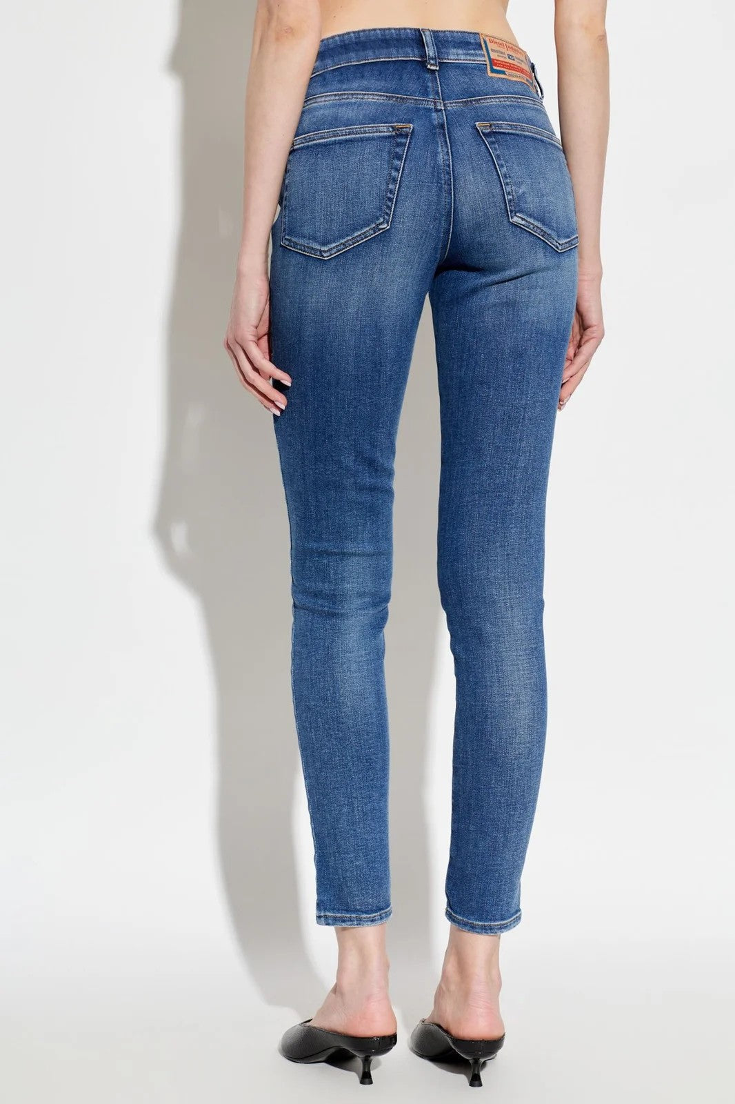 Diesel Womens 2017 Slandy Skinny Jeans Med Blue