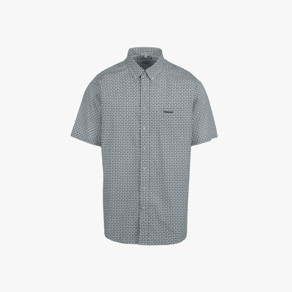 Pringle Mens Quintin Short Sleeve Shirt Blue | Pringle