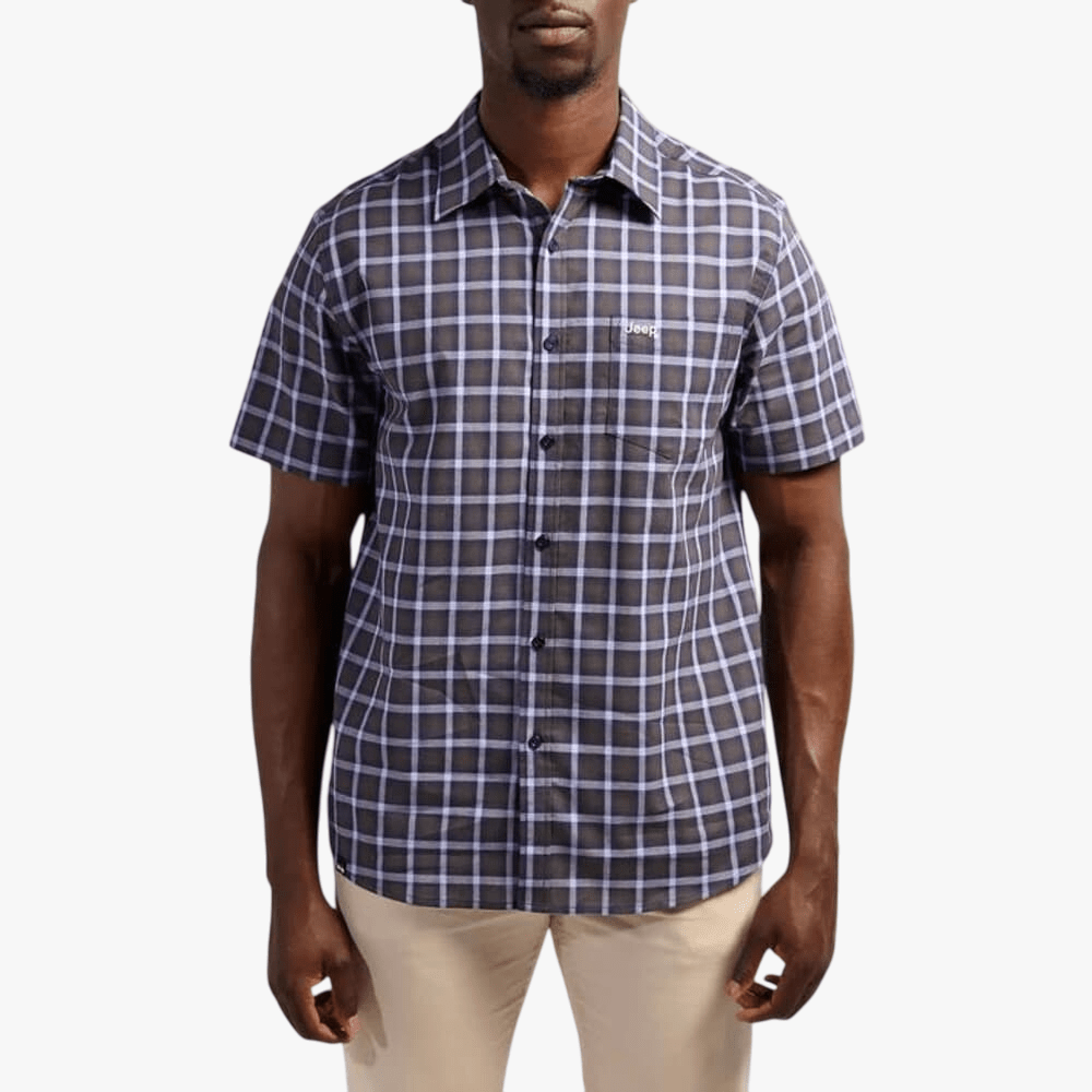 Jeep Mens Yd Short Sleeve Check Shirt Multi | Jeep