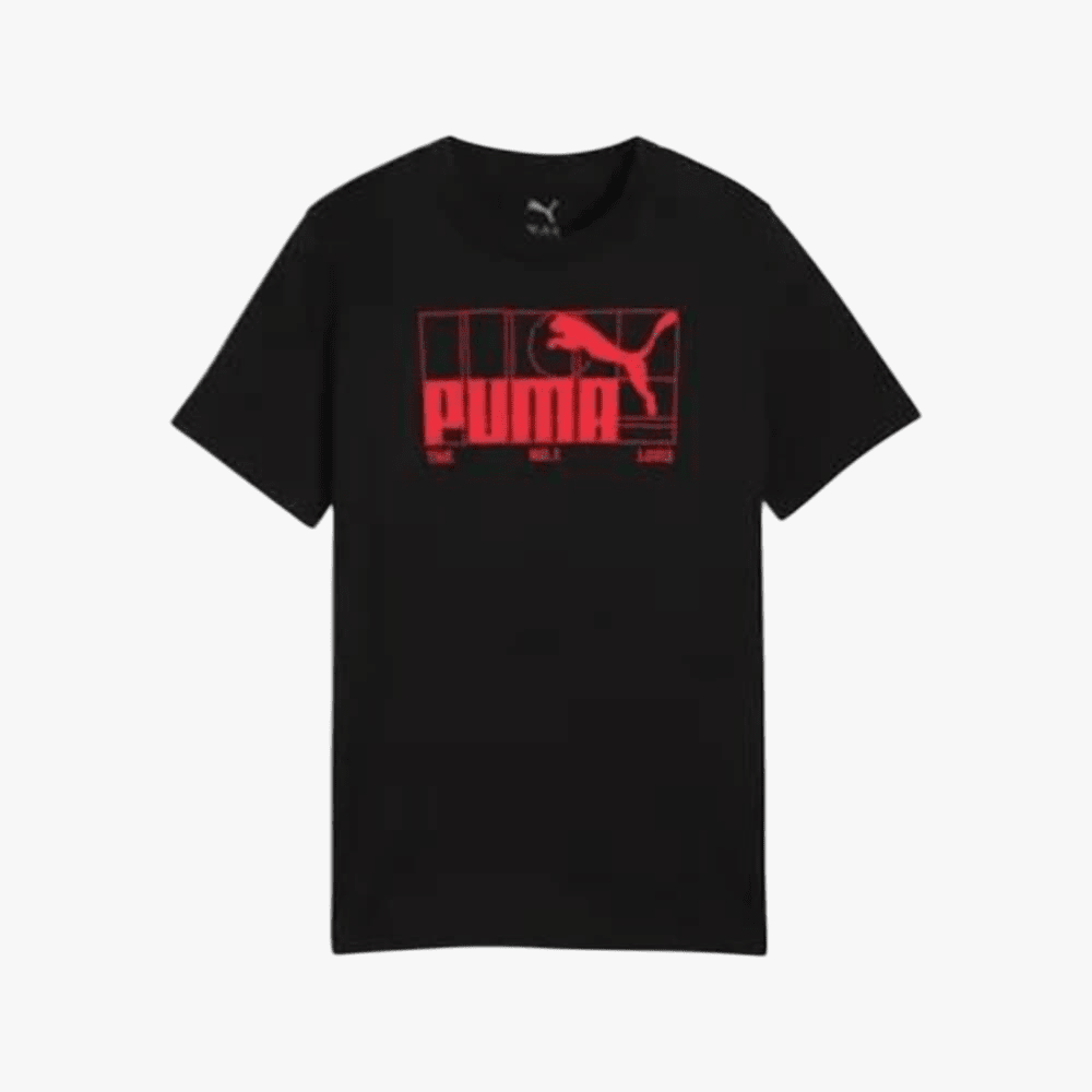 Puma Boys Graphic No 1 Logo Short Sleeve Tee Black | Puma