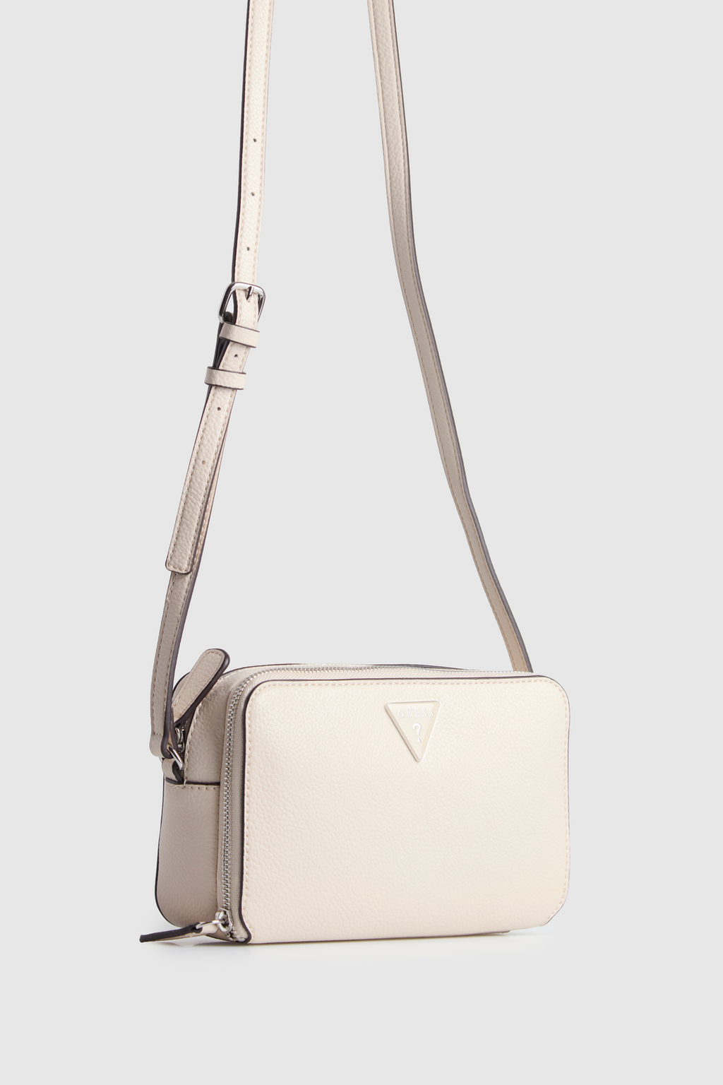 Guess Lisa Mini Double Zip Crossbody Bag Brown