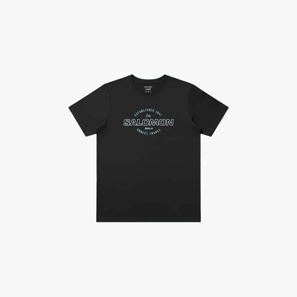 Salomon Mens Vision Short Sleeve Tee Black | Salomon