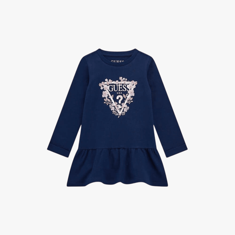 Guess Girls Interlock Dress Navy | Guess