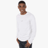 Guess Mens Aidy Crew Neck Long Sleeve Tee White | Guess