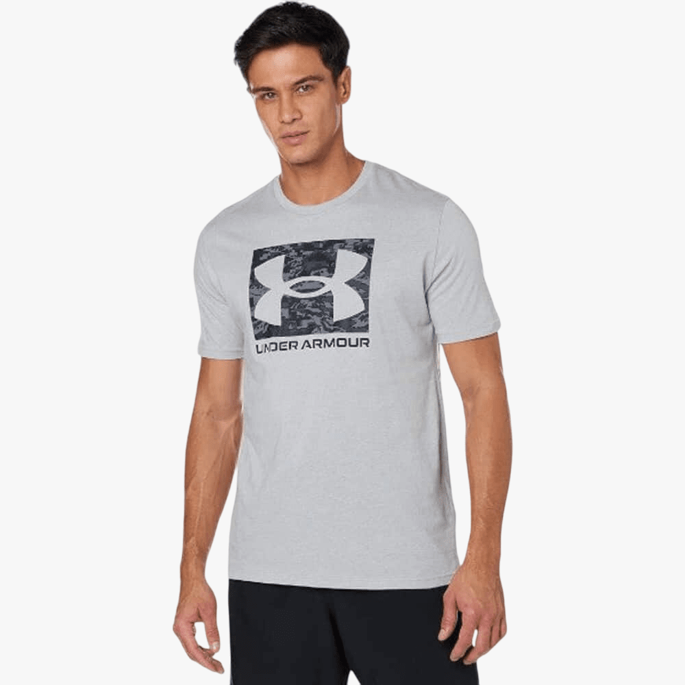 Under Armour Mens Abc Camo Boxed Logo Short Sleeve Tee 011 Grey | Under Armour