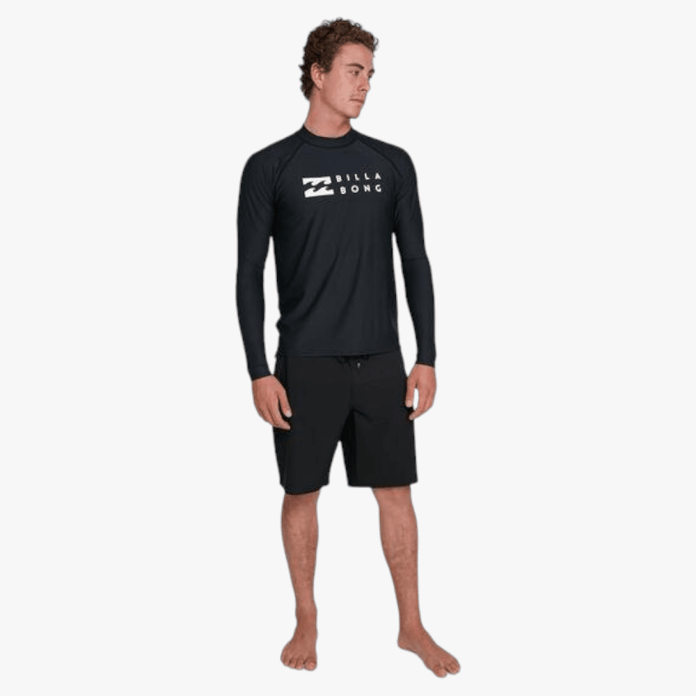 Billabong Mens Union Rash Vest Long Sleeve Black | Billabong