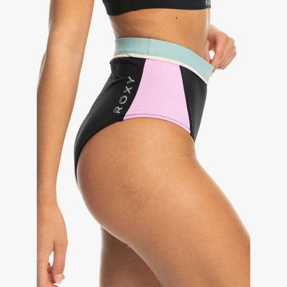 Roxy Womens Avtice High Waist Swim Bottom Bikini Black Roxy