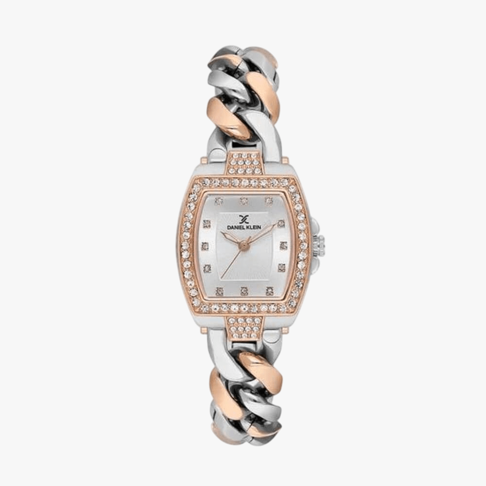 Daniel Klein Womens Two Tone Silver/ Rose Gold Daniel Klein