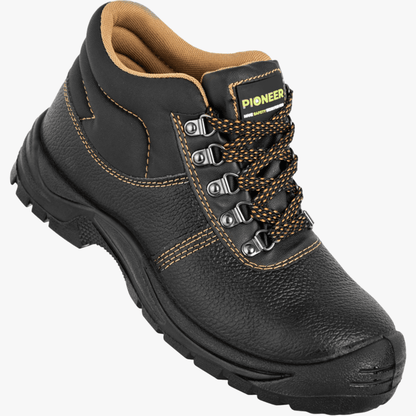 Pioneer Safety Steel Toe Steel Mid Sole Safety Boot Black | Pioneer