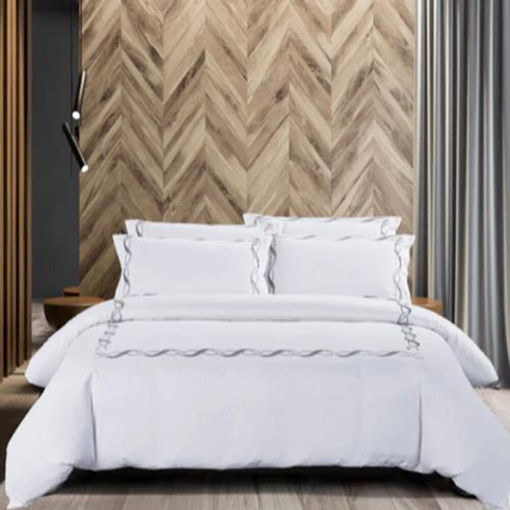 Cotton Co Opulence Antalia King 300 Thread Count Duvet Cover Set Cream Cotton Co