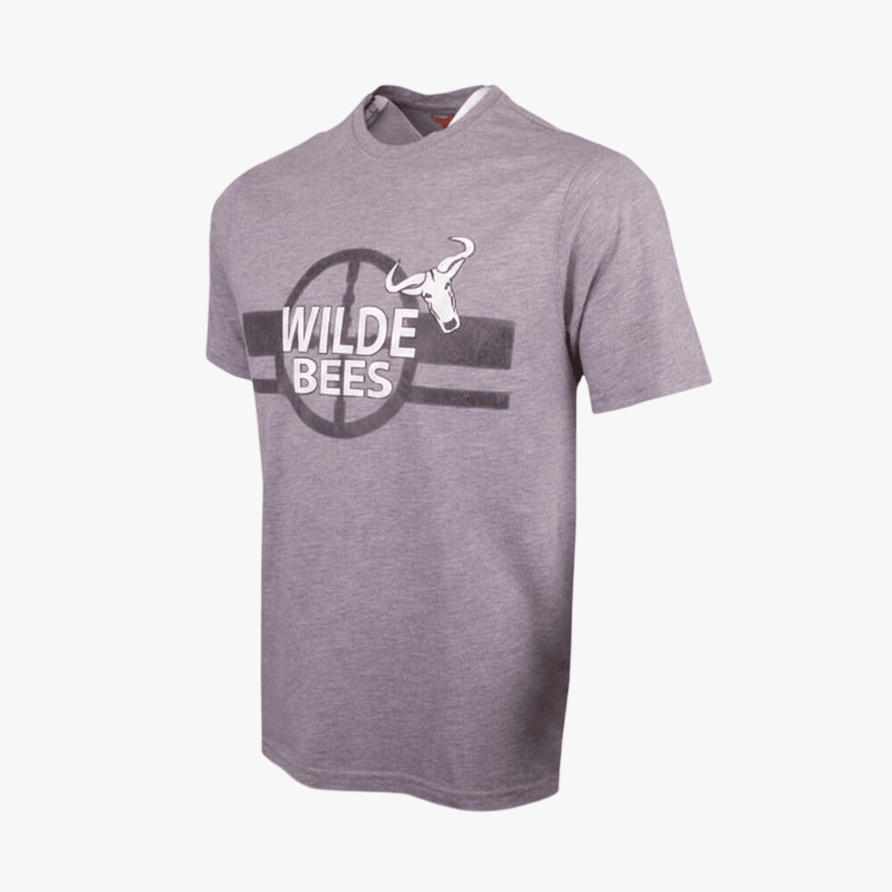 Wildebees Targeted Tee Grey Melange | Wildebees