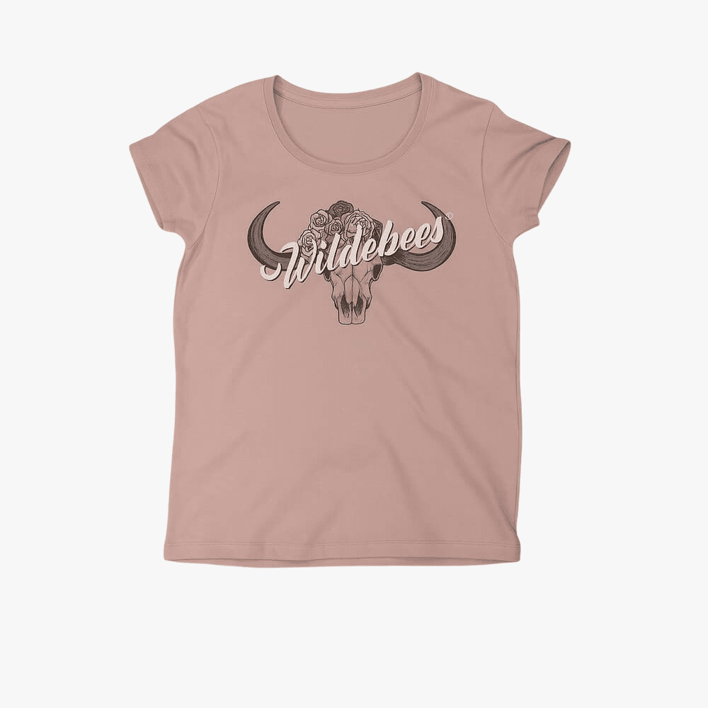 Wildebees Womens Fancy Skull Tee Cameo | Wildebees