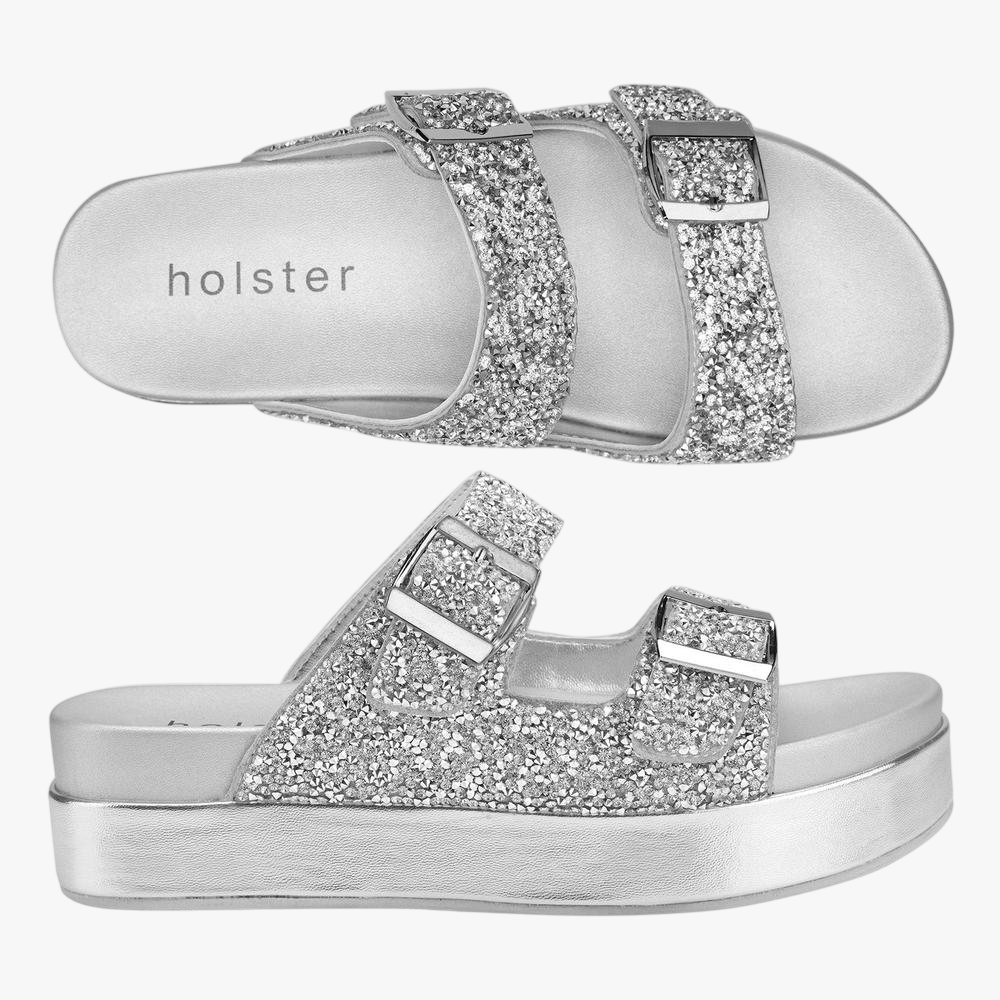 Holster Womens Kamila Flatform Sandal Silver