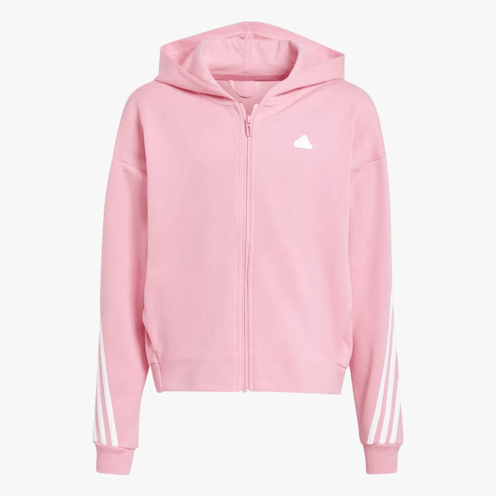 Adidas Girls Zip Up Hoody 3S Pink | Adidas