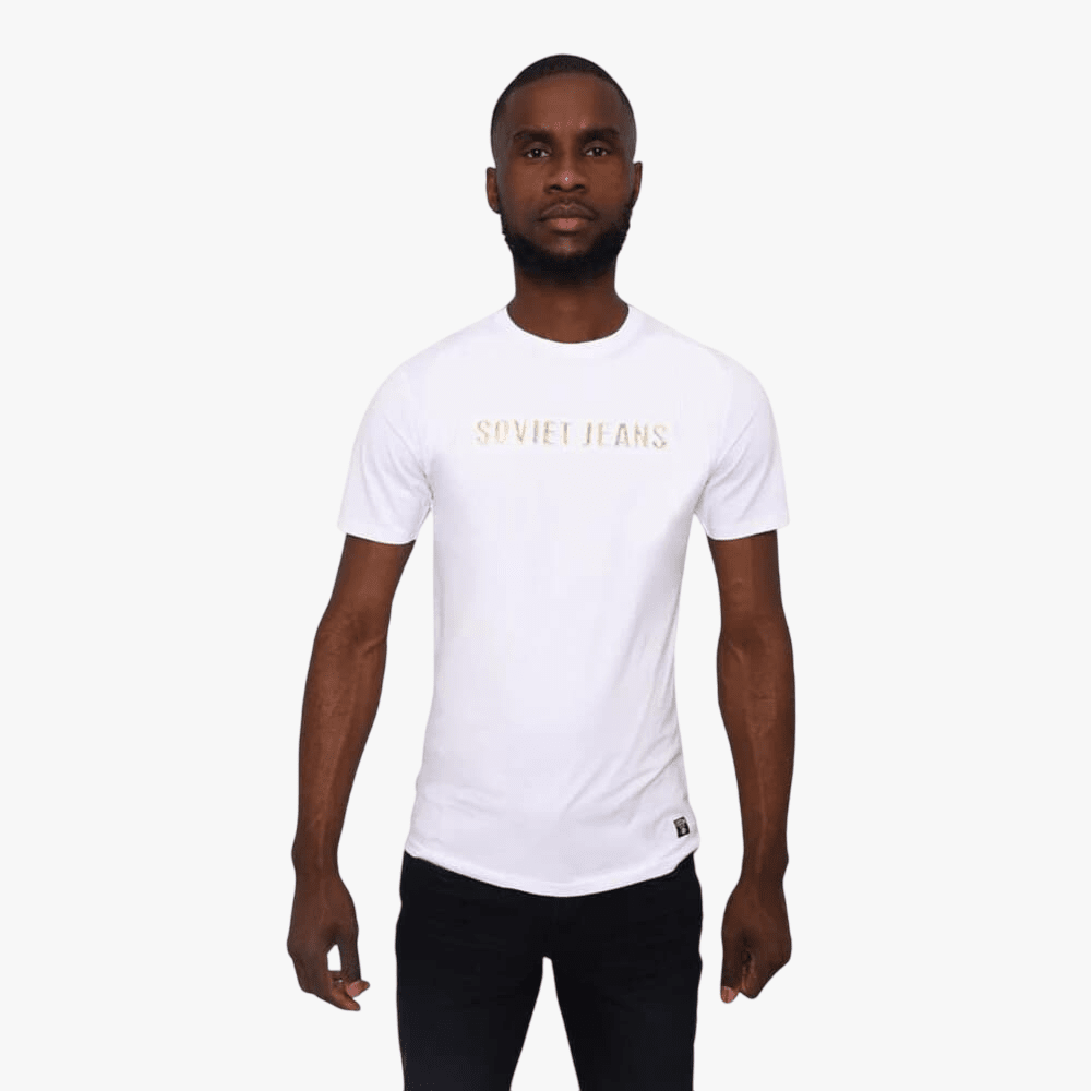 Soviet Mens Sharp Fashion Short Sleeve Tee White | Soviet